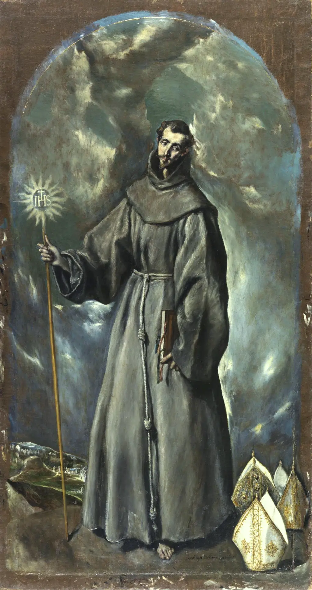 Saint Bernardino of Siena in Detail El Greco